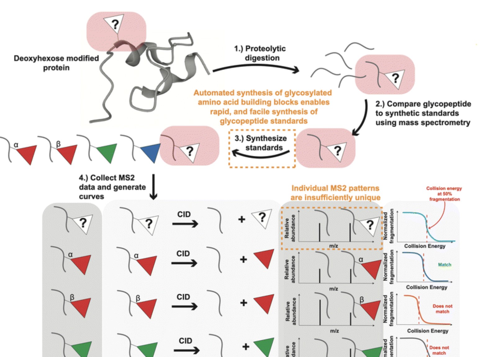 An identification method to distinguish monomeric sugar isomers on glycopeptides