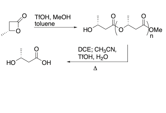 Protic Acid-Catalyzed Polymerization of Beta-Lactones for the Synthesis of Chiral Polyesters