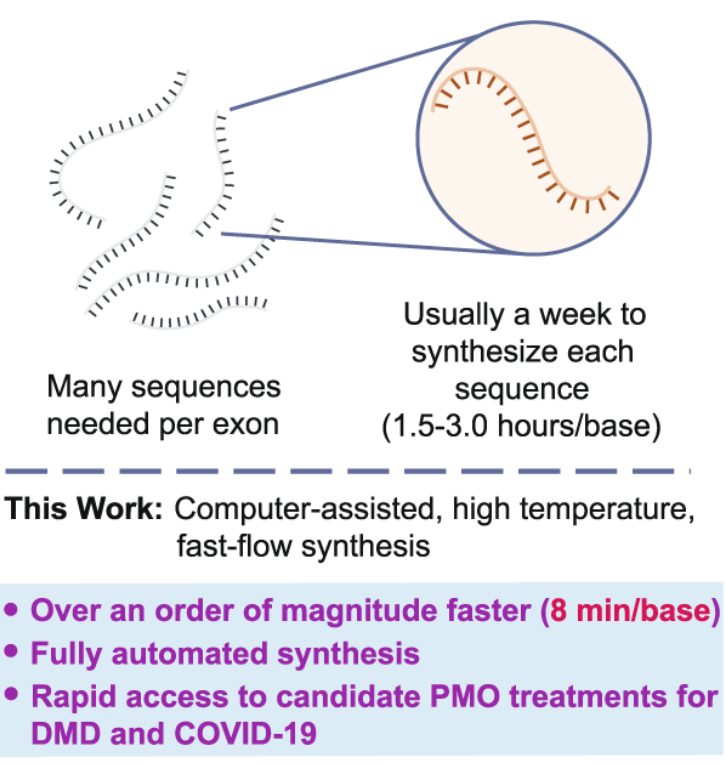 Fully automated fast-flow synthesis of antisense phosphorodiamidate morpholino oligomers